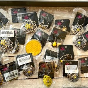 LOT of yellow earrings